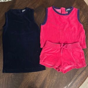 Vilebrequin Navy and Pink Velour Kids Set
